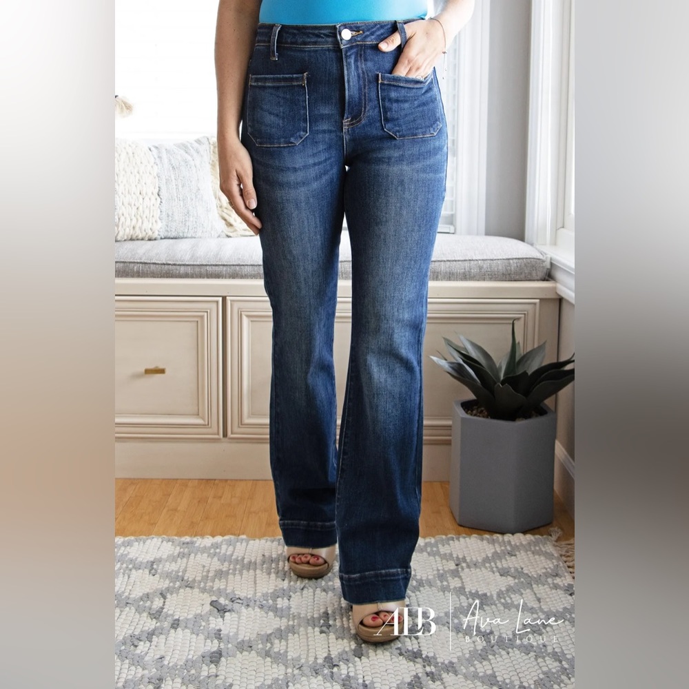 Judy Blue “Uniquely Yours” High-Rise, Bootcut, Trouser Hem Jeans